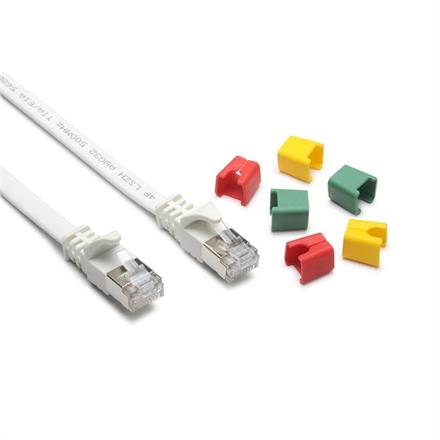 CAT6A Slim-Patch U-FTP/LSZH, ws, codierbar, 0.5m