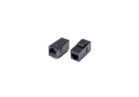 RJ45 Keystone Cat6 F/F schwarz