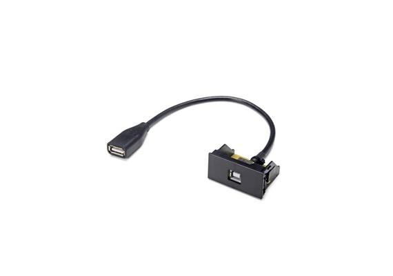 USB B-A Modul F/F schwarz mit 200mm Kabel