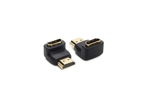 Adaptateur 90° HDMI (m) : HDMI (f), 4K