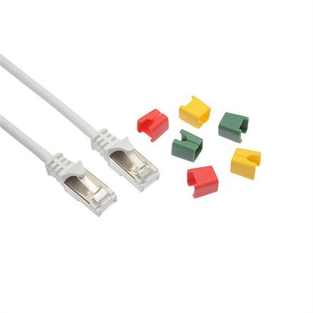 CAT6A Thin-Patch S-FTP/LSZH, blanc, codable, 1.0m