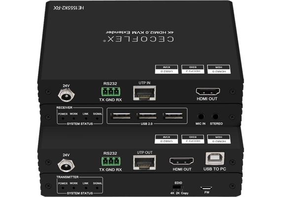 CECOFLEX HDBaseT Set avec support USB2.0/RS232