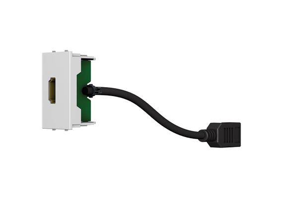 Module HDMI 4K/60Hz F/F blanc avec câble 200 mm