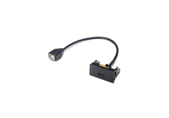 Module USB A-B F/F noir avec câble de 200 mm