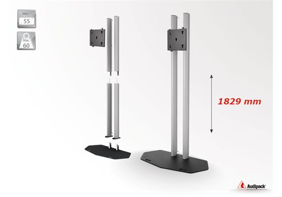 Support sur pied L&S 5 Quick release 1800 mm jusqu'à 55"