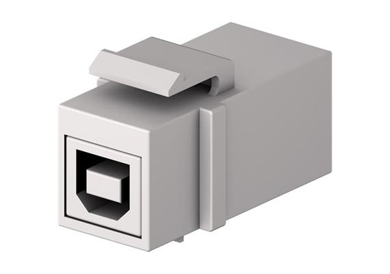 USB B-A Keystone F/F blanc