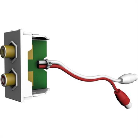 2 moduli RCA rosso/bianco F/F biancacon cavo da 200 mm