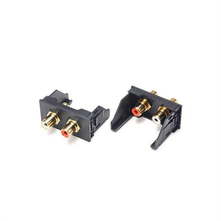 2 moduli RCA rosso/bianco F/F nero