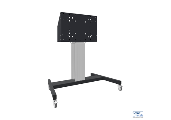 Elevatore di display mobile su ruote, 86"/120 kg/500mm aggiust. dell'altezza, nero/allu